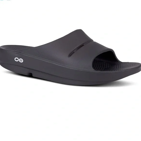 OOFOS OOAHH slip on sandals mens 10 black read - Picture 1 of 5